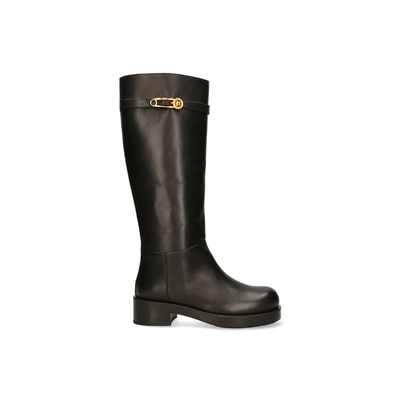 Bottes Safety Pin Versace Noir Femme The Bradery