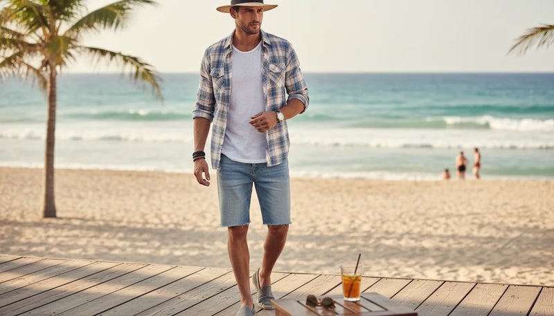Comment porter la chemise en flanelle en été pour homme