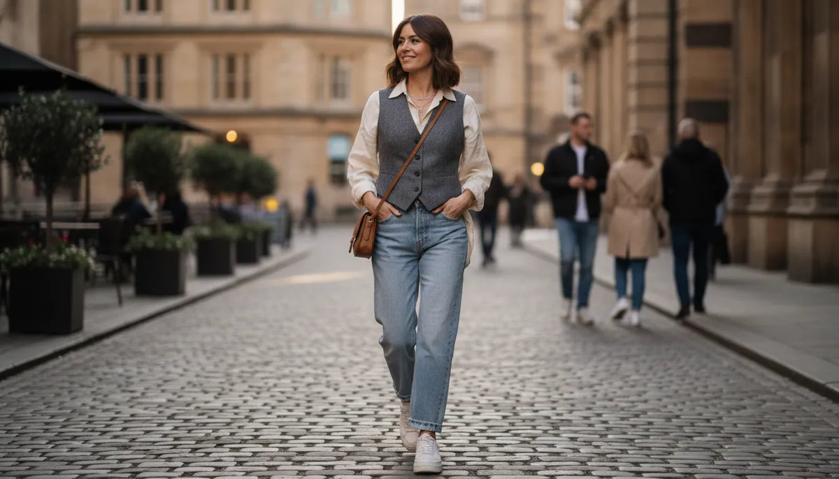 Comment porter le gilet de costume pour femme de façon décontractée