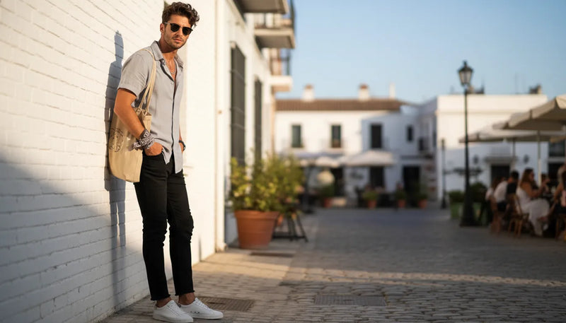 Comment porter le jean noir pour homme en été