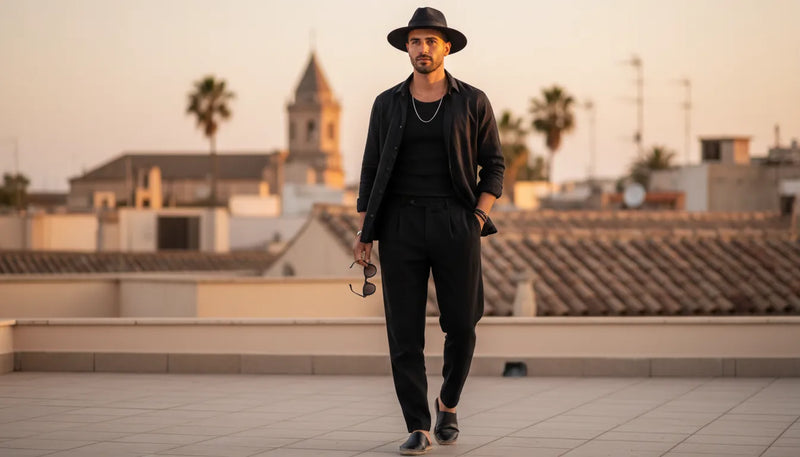 Comment porter le noir en été : le guide du style masculin