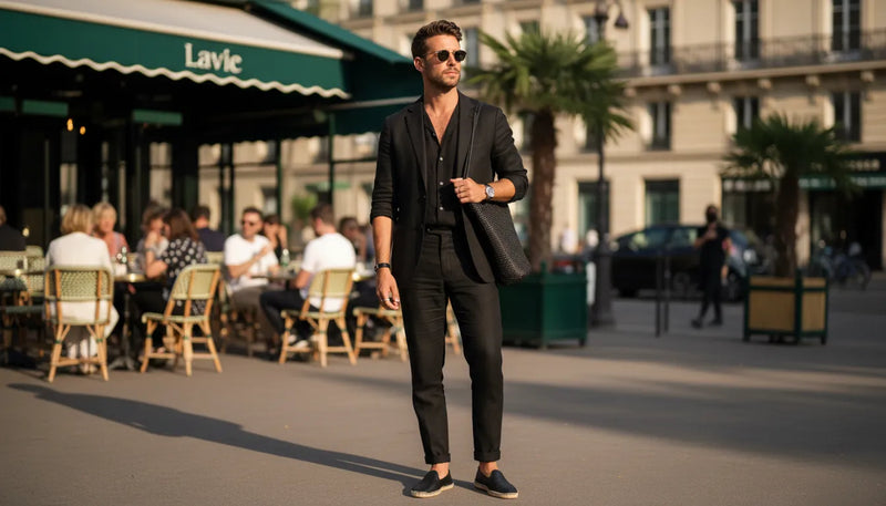 Comment porter le noir en été : le guide du vestiaire masculin