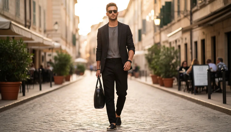 Comment porter le noir en été pour homme avec élégance