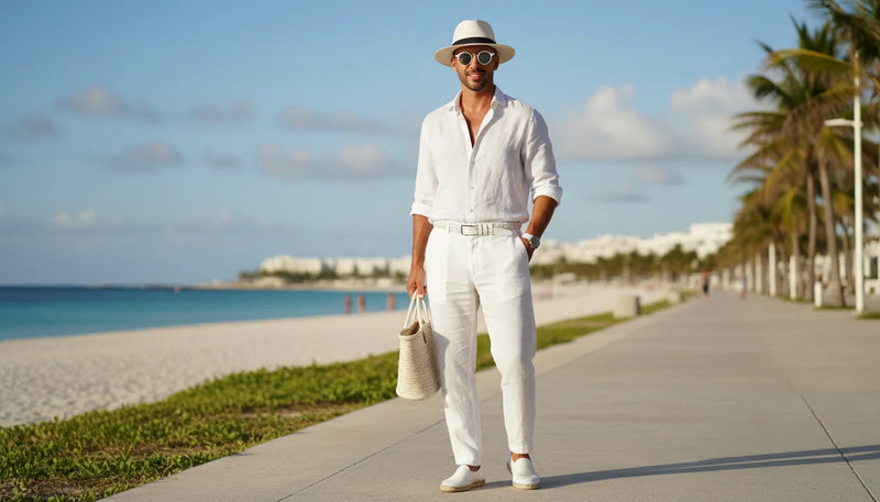 Comment porter le total look blanc pour homme cet été