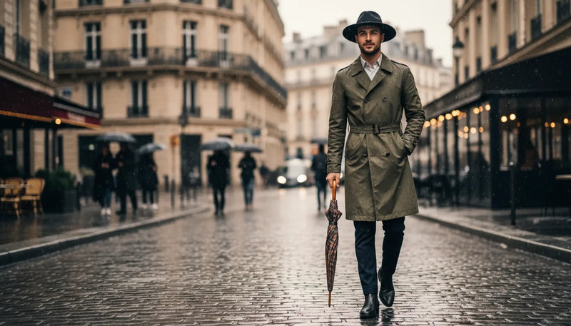 Comment rester stylé sous la pluie d'été pour homme