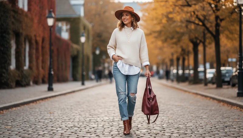 Idées de tenues d'automne pour femme avec un jean : le style sans effort