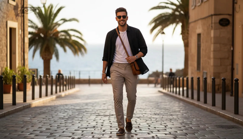 Porter la chemise noire en été : looks pour homme