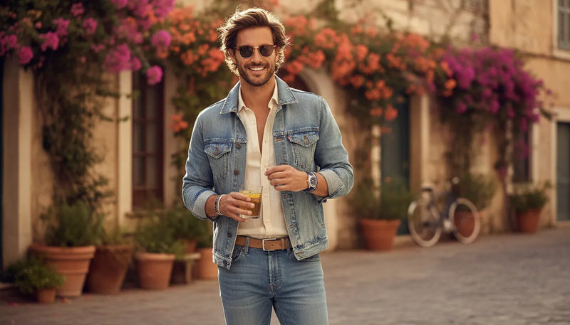 Réussir sa tenue en jean bleu clair pour homme cet été