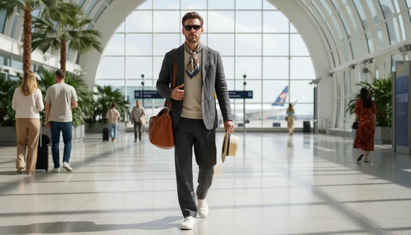 Tenue d'aéroport pour homme cet été : allier confort et style