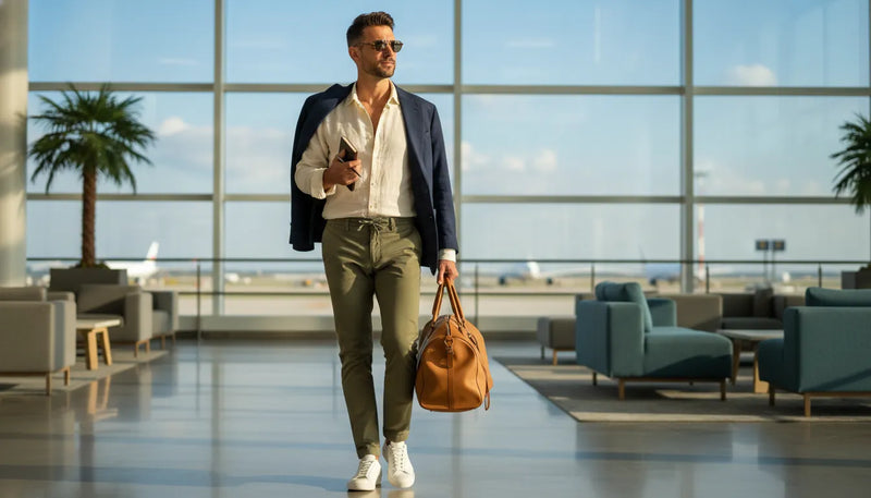 Tenue d'aéroport pour homme cet été : l'art de voyager avec style