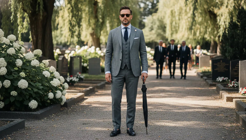 Tenue d'enterrement pour homme en été : l'élégance et le respect