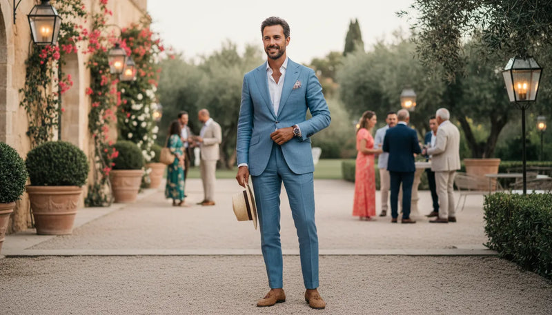 Tenue d'invité de mariage pour homme : l'art de l'élégance en été