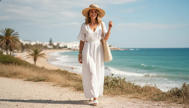 Tenue d'été blanche pour femme : l'élégance solaire