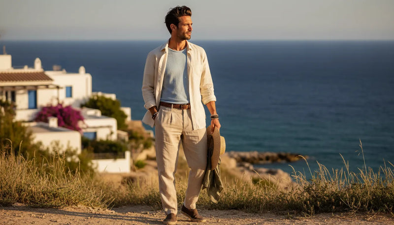 Tenue d'été en lin pour homme : le guide du style