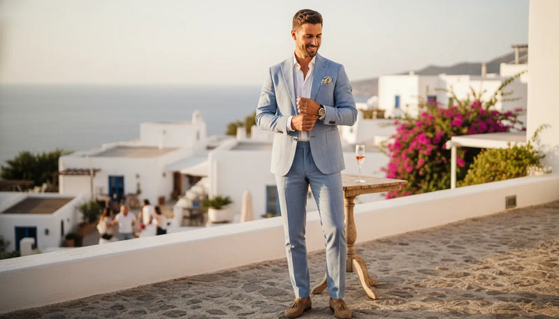 Tenue de fiançailles pour homme en été : l'art de l'élégance