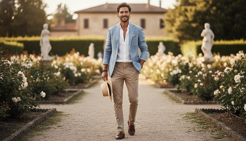 Tenue de mariage décontractée pour homme : l'art de l'élégance estivale