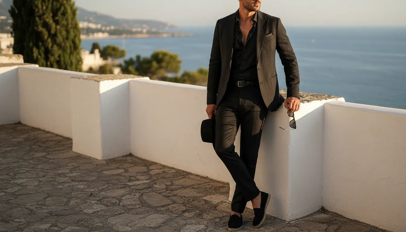 Tenue de mariage homme tout en noir pour l'été : le guide du style