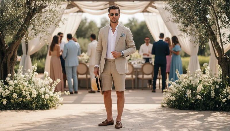 Tenue de mariage été homme avec un short : le guide pour rester chic sous le soleil