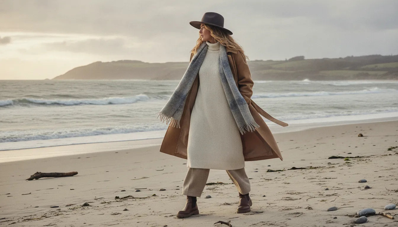 Tenue de plage hiver femme : l'art de l'élégance face à la mer