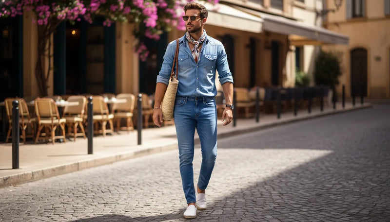 Tenue homme en jean bleu pour l'été : nos conseils de style