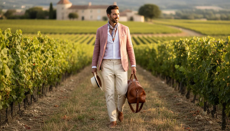 Tenue homme pour un domaine viticole : le style de l'été