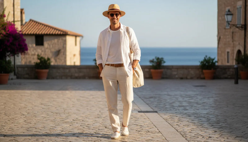 Tenue pantalon blanc homme : l'élégance décontractée de l'été