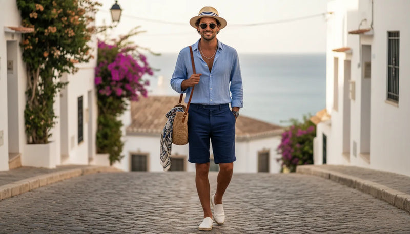 Tenue short bleu marine homme : les essentiels de l'été 2026