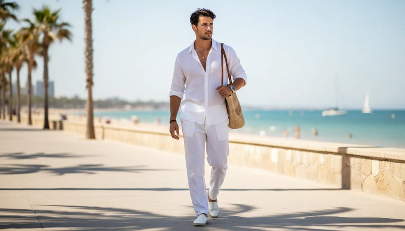Tenues blanches pour homme : maîtriser le look cet été