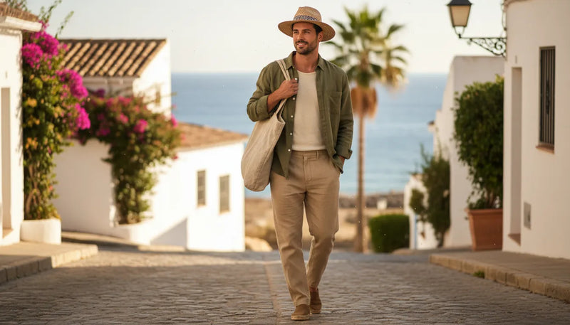 Tenues d'été en lin pour homme : bien porter cette matière