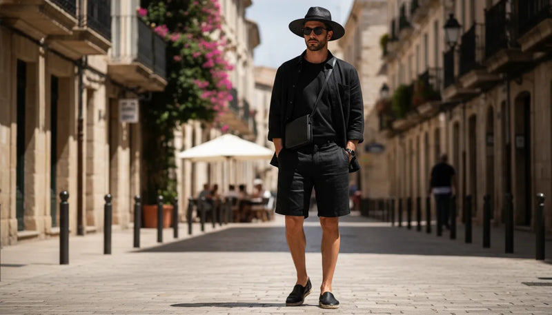 Tenues d'été homme tout en noir : le guide du style estival