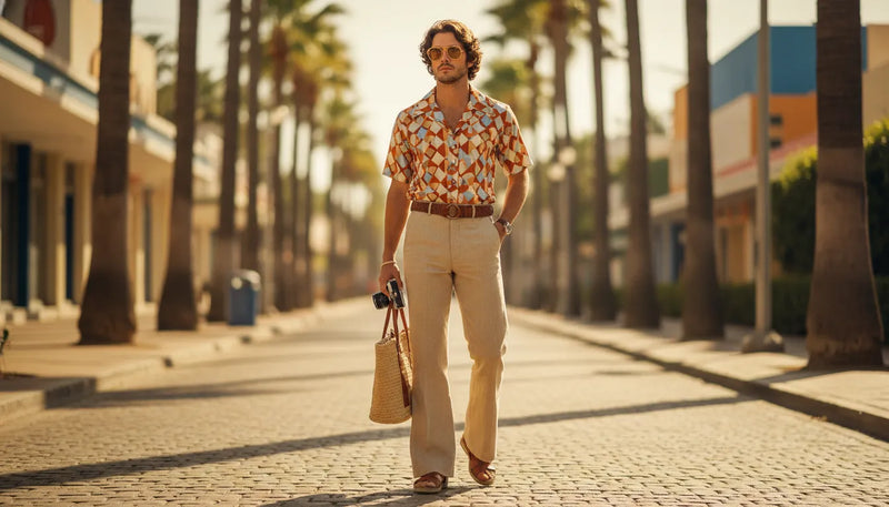 Tenues d'été inspirées des années 70 pour hommes