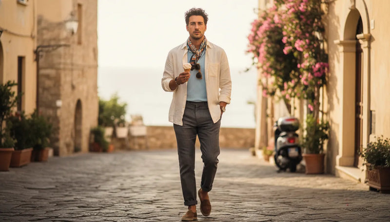 Tenues d'été italiennes homme : l'art de la sprezzatura