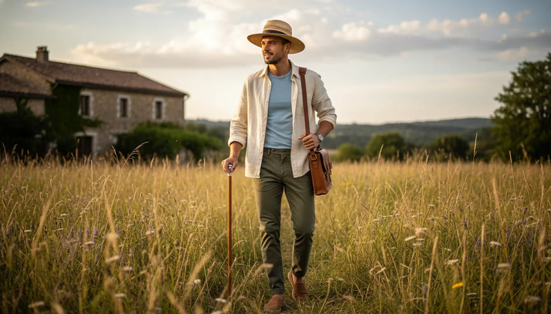 Tenues d'été à la campagne pour homme : l'allure rustique chic