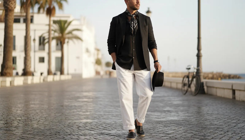 Tenues d'été noir et blanc pour homme : l'élégance monochrome