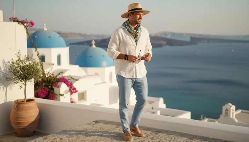 Tenues d'été pour homme en Grèce : le guide du style méditerranéen