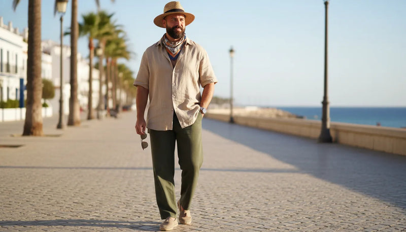 Tenues d'été pour homme fort : allier style et confort