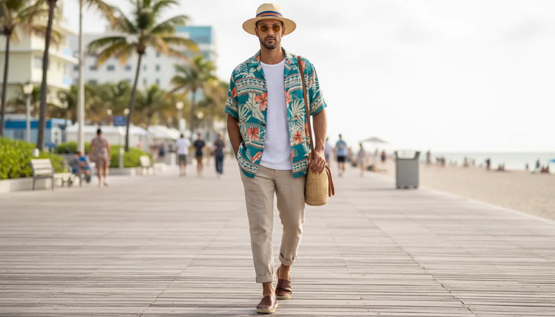 Tenues d'été pour homme à miami : maîtriser le style tropical