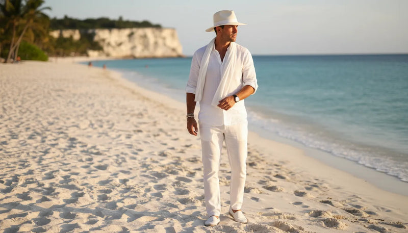Tenues tout en blanc pour homme : le guide de l'été