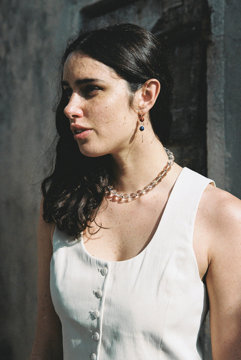 Le Collier Byron Cristal De Roche Et Tourmalines