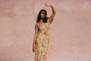 Vintage Print Crepe Dress - Roseraie
