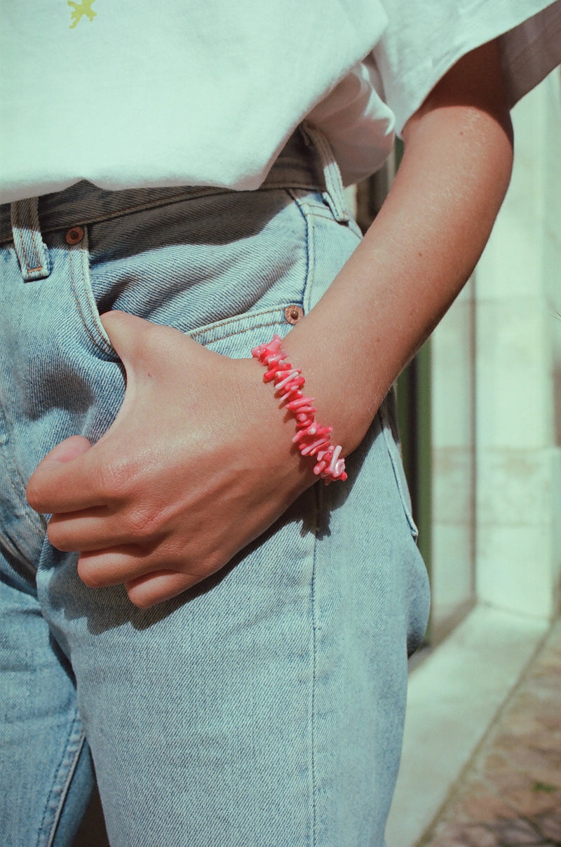 Le Bracelet Bambou De Mer Orange