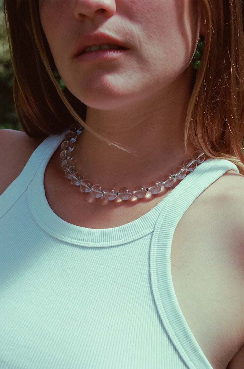 Le Collier Byron Cristal De Roche Et Tourmalines