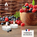 Pack De 12 Bougies Chauffe-Plats Parfumés Fruits Rouges – Durée De Combustion 3H – 120 G