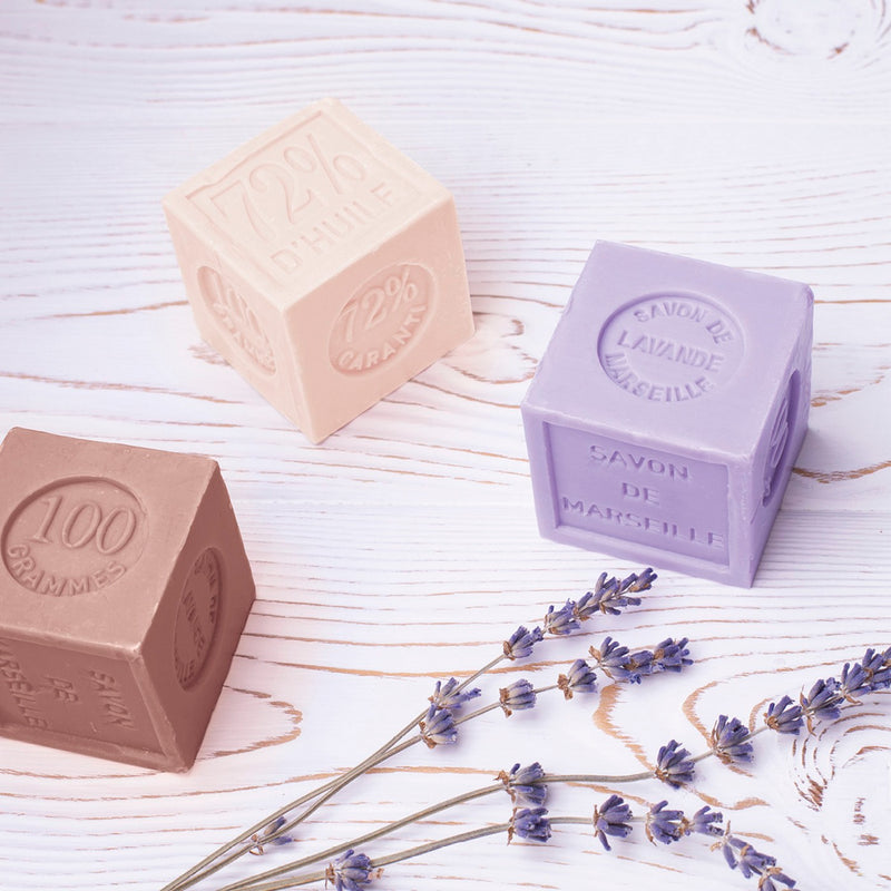 Pack De 3 Savons De Marseille Solides Fleuris