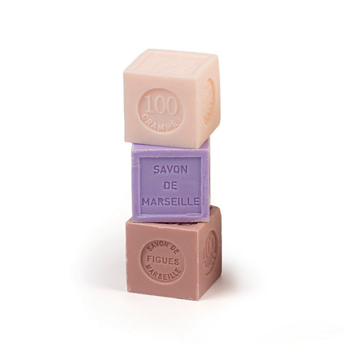 Pack De 3 Savons De Marseille Solides Fleuris