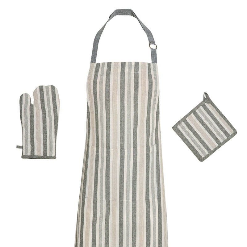 Ensemble Tablier, Gant De Cuisine & Manique - Arthur - Vert