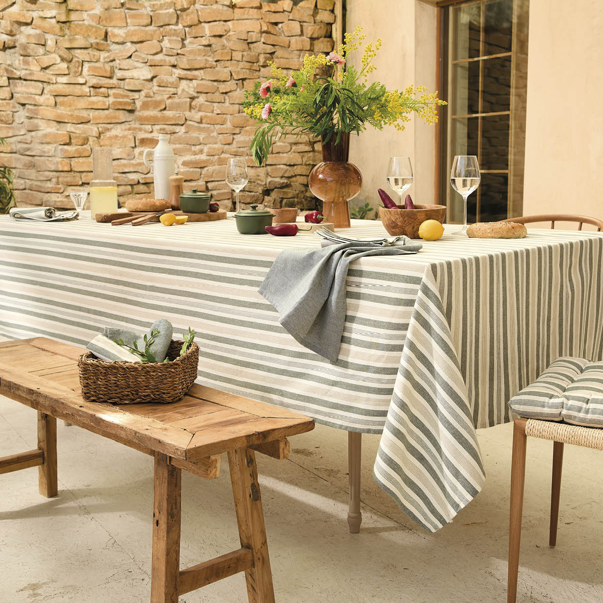 Sauter - Nappe - Arthur - 100% Coton - Vert