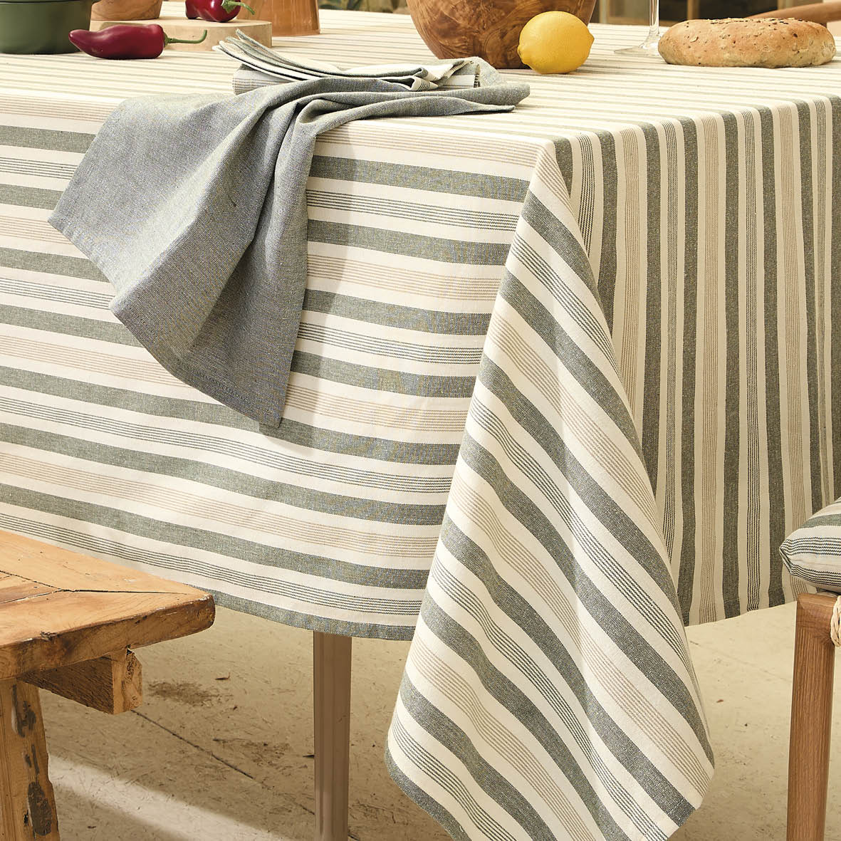 Sauter - Nappe - Arthur - 100% Coton - Vert