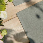 Juego de 4 manteles individuales - Chambray - Verde oscuro