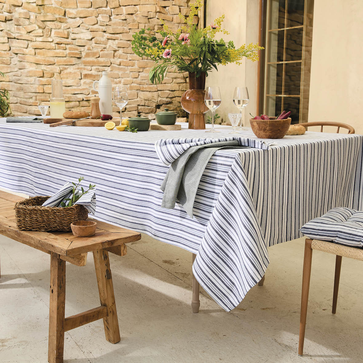 Sauter - Tablecloth - Nina - 100% Cotton - Blue